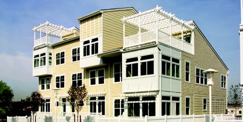 DIVERSE COMMUNITY: Slated for completion in 2008, Arverne by the Sea will constitute New York City's largest new residential development, with 2,300 dwelling units. Housing types include stacked duplexes, detached homes, and 900 mixed-use condo apartments.