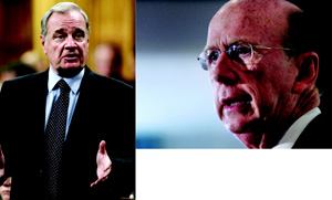 GLOVES COME OFF: U.S. Ambassador to Canada David Wilkins (above) chided the Canadians for “emotional tirades” after a government official called the United States a “bully” for its decision to ignore a supposedly final binational trade panel ruling in Canada's favor in the softwood lumber trade dispute between the two nations. Canadian Prime Minister Paul Martin (left) has called the U.S. stance a “breach of faith.”