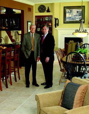 Bob McKelvey (left), former owner and Jim Brennan, president, McKelvey Homes