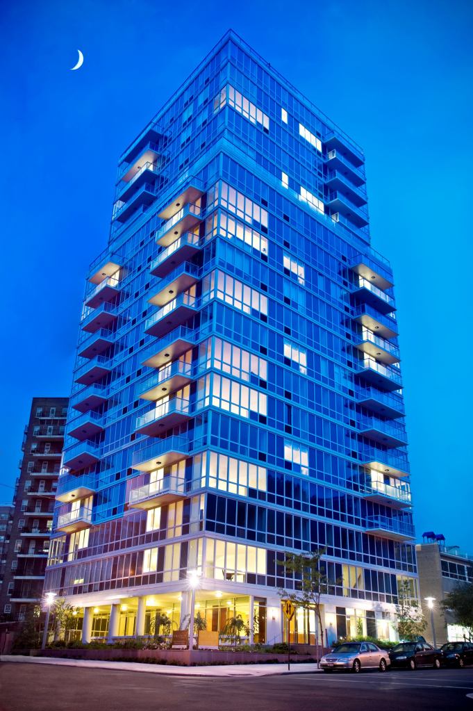 Going Once: Fifty-four units at Solaria in Riverdale, N.Y., will be auctioned on November 22.