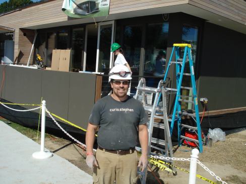 Fifth-year student Stephen Messinger says Team Boston's Solar Decathlon house is designed to educate the public that sustainable living can improve our lives.