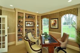 Providing flexible second-floor living space in its eight models, such as the home office pictured here, has been the key to success for Wyngate at Medford, an active-adult community in southern New Jersey where builder/developer Bob Meyer Communities has sold 90 of 233 units since its opening in 2009.