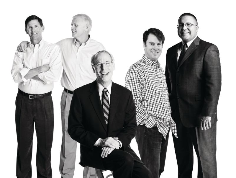 From l to r: Steven Mungo and Stewart Mungo, co-owners, The Mungo Cos.; Patrick Neal, owner and CEO, Neal Communities; Chris Renner, owner, Pinnacle Mountain Homes; and Dan Reeves, president, Landmark Fine Homes