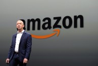 Jeff Bezos, CEO of AMAZON, introduces new Kindle Fire HD Family and Kindle Paper white during the AMAZON press conference on September 06, 2012 in Santa Monica, California.   Photo: JOE KLAMAR/AFP/GettyImages