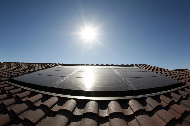 A $14,000 solar array will generate about $25,000 worth of energy in its lifetime. These Echo solar panels are included in every home at Meritage's Lyon's Gate community near Phoenix.