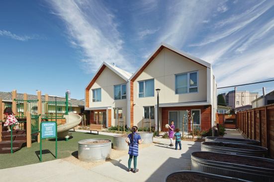 The judges admired the cohesiveness of the project; how separate little homes looked like one big home.
