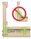 1. No More Notching Carpenters used to routinely notch out the base of deck posts to slip them over the band joist. That’s now ruled out, along with using nails to make the connection.
2. Through Bolting and Tension Ties At the band joist, codes now call for a double set of threaded bolts with nuts and washers, sent through the post and floor joists. Tension ties are required to augment the upper bolt.
3. Tied Back Blocking Where a post is connected to an edge joist that runs parallel to the other joists in the floor, blocking and steel connectors are required to tie the bolted connection back to the next joist in.