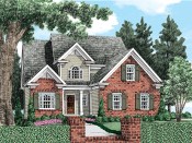 The
original plan included a side-entry garage, brick that covered only sections of
the exterior, and columns at the front entry.&nbsp;