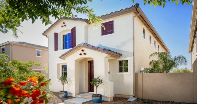 Many young buyers are saddled with debt and not able to buy even an entry-level home, such as this one from Woodside Homes, which is geared to first-time buyers.