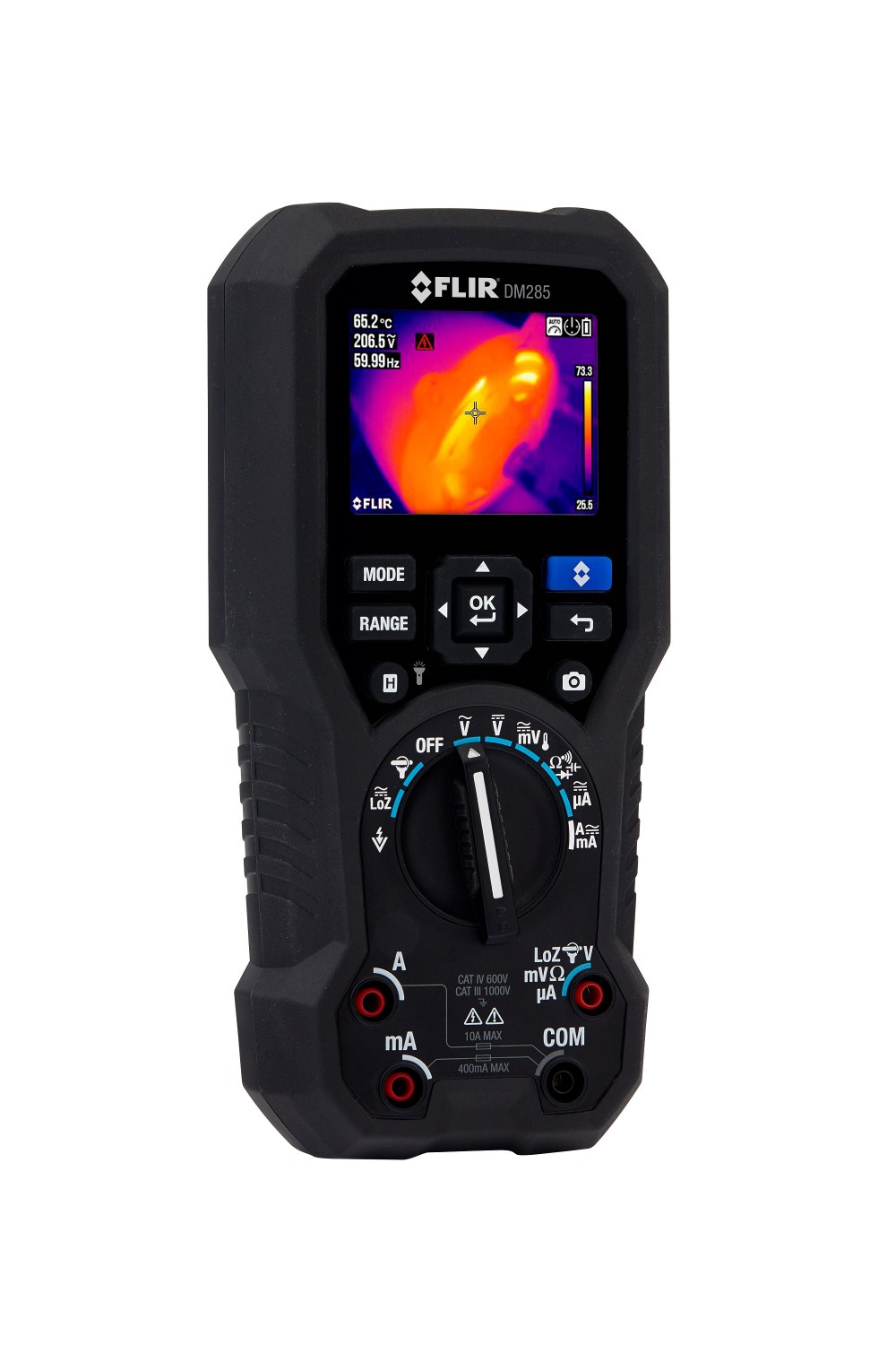 FLIR recently debuted the FLIR DM285 thermal imaging digital multimeter, an industrial inspection, troubleshooting, and diagnostic tool.
