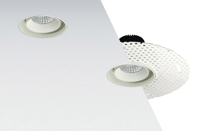 The Trimless and Flush Mount Iolite LED Series by Nora Lighting.