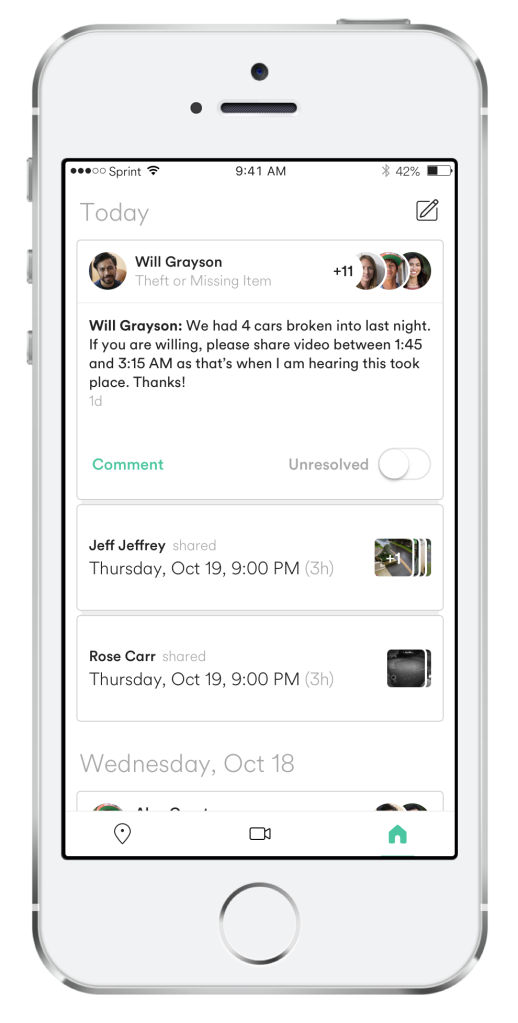 Streety users can respond to requests from neighbors by sending video footage from their own security cameras.