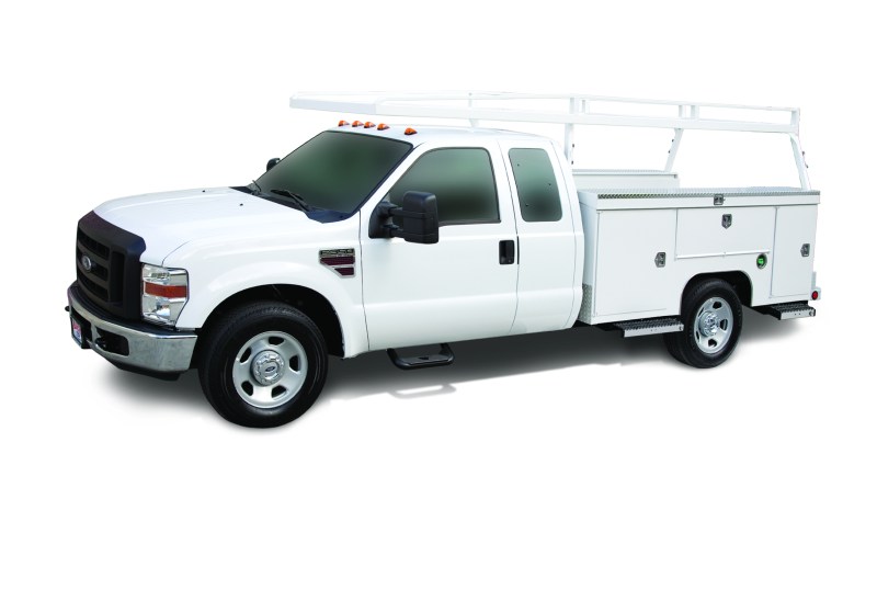 The CARR Work Truck Step, shown here on the exterior toolbox.