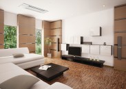 The MLZ Series One-Way Ceiling Cassette works with Mitsubishi’s M-Series of multizone outdoor heating and cooling units. It’s designed to fit between standard 16-inch ceiling joists and may be serviced from below, with no access panel required.