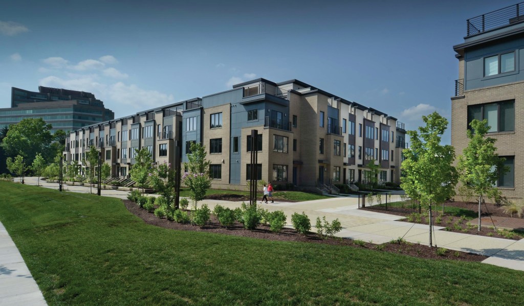 Montgomery Row by EYA was started before the building moratorium in Montgomery County, Md.