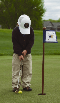 A small-ish golfer at the Royal Club.