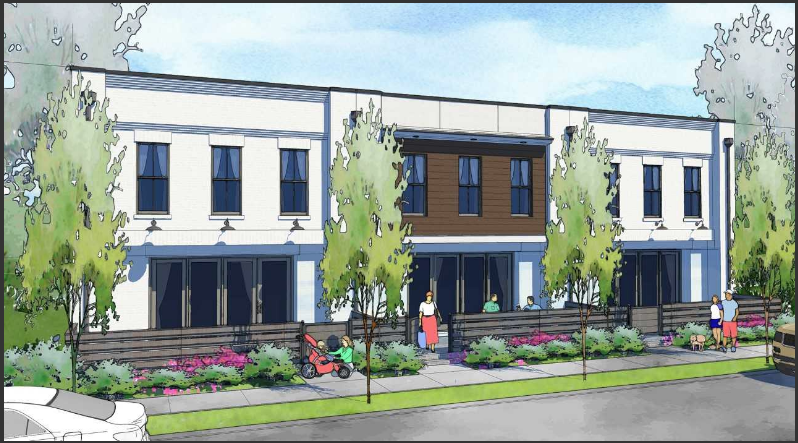 A rendering of the Providence Group's townhomes in Gwinnett County, Georgia.