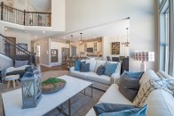 A Fischer Homes Designer Collection great room.