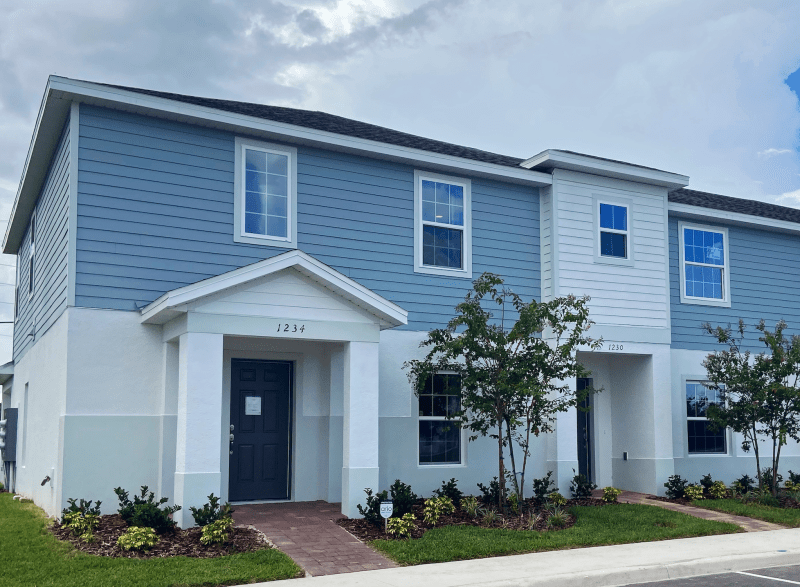 Townhomes in Landsea Homes' Legacy Landings community in Davenport, Florida.