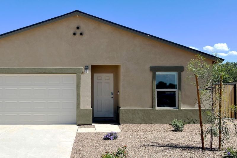 Exterior of the first completed Century Complete 3D-printed home.