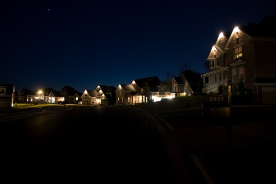 Houses At Night High-Res Stock Photo - Getty Images