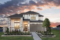 A model home by New Home Co. at the 6 Creeks master plan in Kyle, Texas.