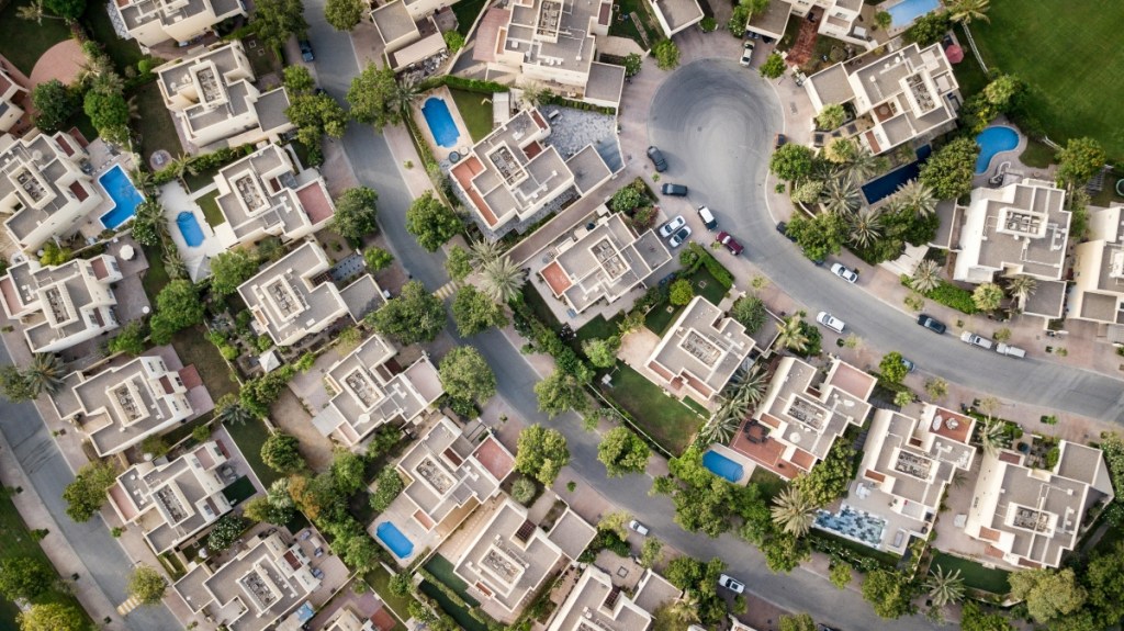 The Lazy Artist Gallery. (n.d.). Aerial view of buildings.