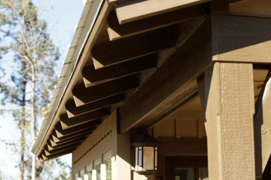 Sun Protection Deep roof overhangs shield the units from the harsh summer sun.