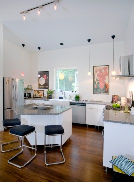 Kitchen, open to the dining and living room areas
