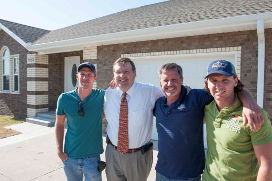 Left to right: Jake Mayberry, Todd Decker, Tom Mayberry, and Jason Mayberry. Said HBA executive director Crystal Harrington: “You go through all that together, and afterwards, everybody is closer.”