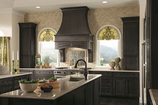KraftMaid Cabinetry added stains and paints in neutrals, grays, and blues; three door styles; colorful door inserts and panels; its CoreGuard sink base in 30-inches, 33-inches, and 36-inches; and bath storage and vanity options via its Spring Collection. KraftMaid, www.kraftmaid.com; 888.562.7744.