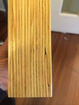 The LVL material wasn’t quite perfect in it’s ply’s