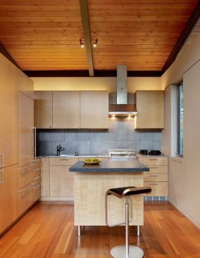 The guest house kitchen.