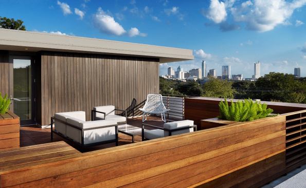 The Parkside Residences in Austin, Texas, was selected as the 2013 Builder's Choice Custom Home Design Awards Project of the Year. The homes, by Alterstudio Architects and Risher Martin Fine Homes, were chosen by the jury for their exceptional indoor-outdoor connections. Special attention was paid to defining outdoor rooms and letting them take advantage of the cityscape.