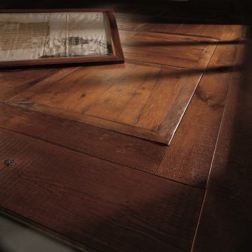 Rialto 700 is a line of engineered flooring made from reclaimed bricole wood piers from Venice, Italy. Planks are made with three solid wood layers (including a top layer measuring 4.8 millimeters thick) and a natural oil treatment. 
www.oldflooritaly.com.