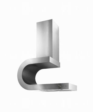 Part of the company’s Sorpresa Generation II Collection, Intrigue gives the impression of a piece of floating artwork. The stainless steel unit is available for ducted or non-ducted applications and has multi-speed control and a 400 CFM blower. It will be available in June 2012. 
www.bestsorpresa.com.
