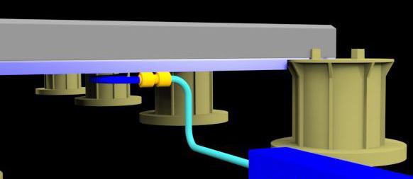 Each 23 &frac12;-inch-by-23 &frac12;-inch panel includes push-on connections with synthetic rubber D-ring seals to connect with other panels in rows.