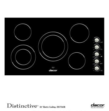 This is the first electric cooktop in the manufacturer’s Distinctive line. Available in 30- and 36-inch models, each features frameless ceramic glass top, dual ring elements to fit a variety of cookware sizes, brushed metallic knobs, and infinite heat level settings. 
www.dacor.com.