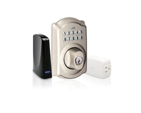 The Nexia home automation system from Schlage offers wireless control of home security, lights, indoor climate, and much more, yet sports a price tag under a thousand dollars for a basic system. www.nexiahome.com.&nbsp;