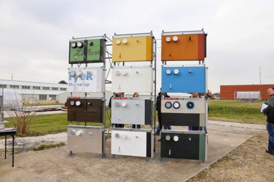 12 different WRB's being tested!  They have been outside about 3 months (winter) now.
