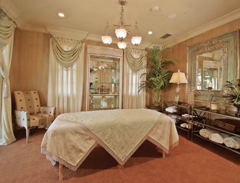 RUBDOWN: Easily accessible to other rooms of the house and served by a full bathroom, the spa room on the second floor is also appropriately isolated to provide a quiet retreat.