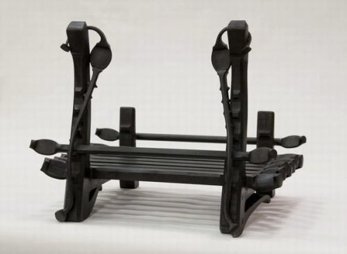 Formed and fabricated steel with a chemically blackened patina

Dimensions: 26” x 34” x 23.5