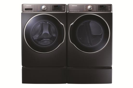 Samsung&nbsp;The Big Boy laundry pair is the industry’s largest, says the company, with 5.6 cubic feet of washer capacity and 9.5 cubic feet of dryer capacity. The drums are wider than comparable models and feature a shallower depth for easier access. The units include Smart Care, which communicates through any Web-enabled device to monitor progress, set notifications, and troubleshoot issues.&nbsp;