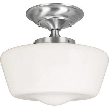 Yes, we know this schoolhouse light from World Imports is $2 over our budget of $50, but the appeal of the classic piece of Americana is worth the extra bills. Measuring 10 inches by 12 inches, it features a frosted glass shade and chrome fittings. www.worldimportsdesigns.com.