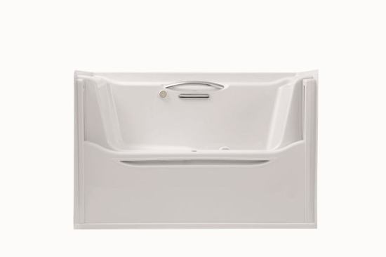 Safety Tub: Easy to get in and out of, this&nbsp;unit from Kohler has a door that slides up and down so it’s easy for anyone to use.