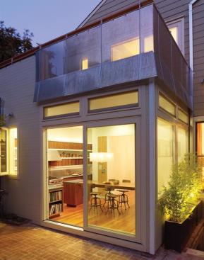 In architect Neal Schwartzs new plan, you dont really see the functioning kitchen until you enter the kitchen itself, he says. 