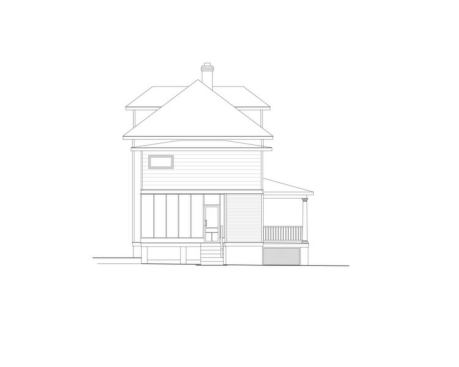 On the existing rear elevation was a screened porch stuck onto the back of the house.
