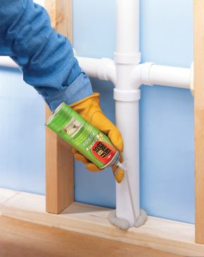 Bug Barrier  Dow Chemical added a bittering agent to its Great Stuff insulating foam sealant in an effort to block out pests bent on regaining access to the home by chewing through the foam. Pestblock contains no pesticides and forms a long-lasting barrier that is both airtight and water resistent. 
Dow. www.dowbuildingsolutions.com. 
—K.T.