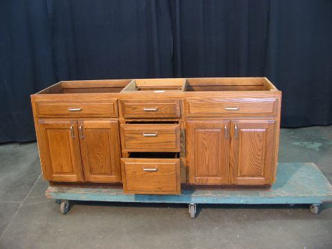 &nbsp;Reuse centers and salvage yards might not be ideal for high-volume builders, but they&nbsp;are great for small builders and remodelers looking for&nbsp;character-filled architectural elements such&nbsp;as flooring, bath vanities, urns, fireplace mantels, and doors. This 71-inch vanity costs a mere $65 at Second Use Building Materials in Seattle. 
www.seconduse.com.