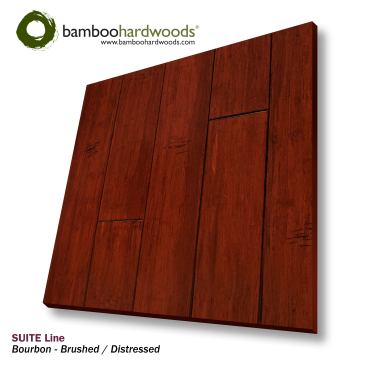 SUITE is a strand woven line of bamboo flooring made with compressed bamboo in a solid format.&nbsp;With a Janka hardness rating of more than 3,000, the product is ideal for high-traffic residential applications. It comes in a brushed/distressed option. www.bamboohardwoods.com.